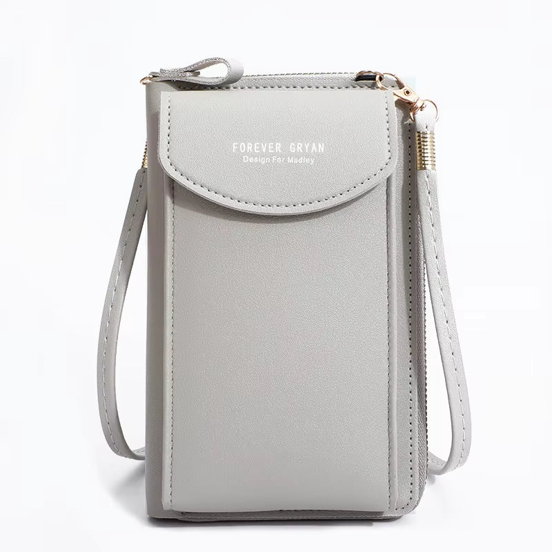 Elegance On-The-Go – Luxe PU Leather Crossbody Shoulder Bag with Phone & Card Organizer